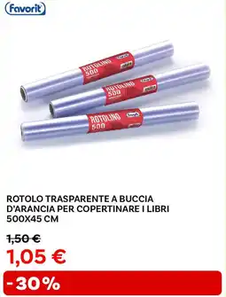 Max Factory Rotolo trasparente a buccia d'arancia per copertinare i libri 500x45 cm Favorit offerta