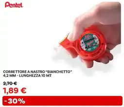 Max Factory Correttore a nastro "bianchetto" 4,2 mm - lunghezza 10 mt Pentel offerta