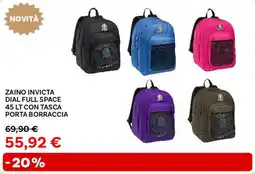 Max Factory Zaino invicta dial full space con tasca porta borraccia offerta