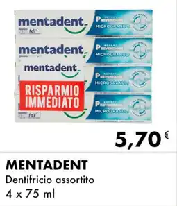 Iper Tosano MENTADENT Dentifricio assortito offerta