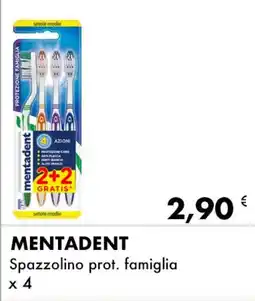 Iper Tosano MENTADENT Spazzolino prot. famiglia x 4 offerta