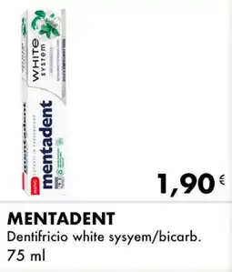 Iper Tosano MENTADENT Dentifricio white sysyem/bicarb. offerta
