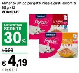 Iper La Grande Alimento umido per gatti Poésie gusti assortitiVitakraft VITAKRAFT offerta