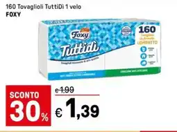 Iper La Grande 160 Tovaglioli TuttiDi 1 velo FOXY offerta