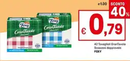 Iper La Grande 42 Tovaglioli GranTavola Scozzesi doppiovelo FOXY offerta