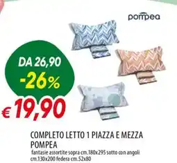 Galassia completo letto 1 piazza e mezza POMPEA offerta