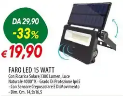Galassia Faro led 15 watt offerta