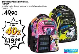Bennet Zaino new plus boy o girl MITAMA offerta