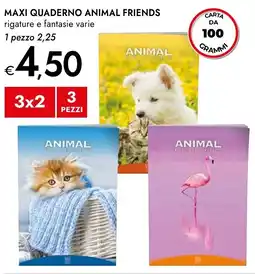Bennet Maxi quaderno ANIMAL FRIENDS offerta