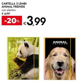 Bennet Cartella 3 lembi ANIMAL FRIENDS offerta