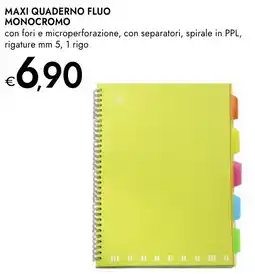 Bennet Maxi quaderno fluo MONOCROMO offerta