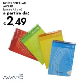 Bennet Notes spiralati AWARD offerta