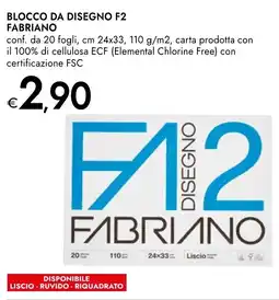 Bennet Blocco da disegno F2 FABRIANO offerta