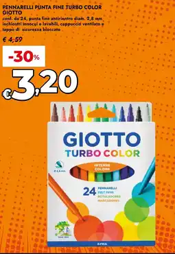 Bennet Pennarelli punta fine turbo color GIOTTO offerta