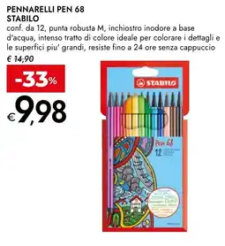 Bennet Pennarelli pen 68 STABILO offerta