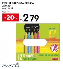 Bennet Pennarelli punta grossa AWARD offerta
