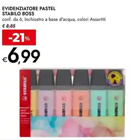 Bennet Evidenziatore pastel STABILO BOSS offerta