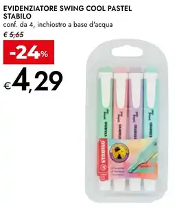 Bennet Evidenziatore swing cool pastel STABILO offerta