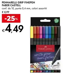 Bennet Pennarelli grip finepen FABER CASTELL offerta