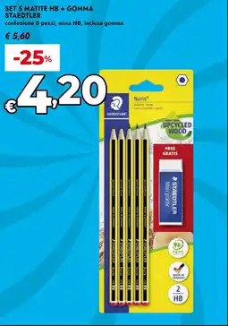 Bennet Set 5 matite hb + gomma STAEDTLER offerta