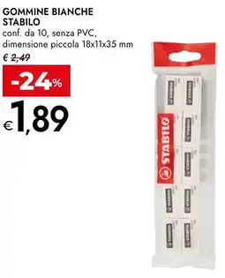 Bennet Gommine bianche STABILO offerta
