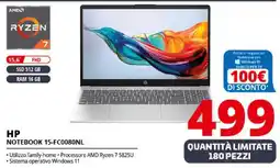 Comet HP NOTEBOOK 15-FC0080NL offerta