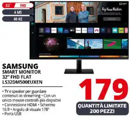 Comet SAMSUNG SMART MONITOR 32" FHD FLAT LS32DM500EUXEN offerta