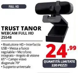 Comet TRUST TANOR WEBCAM FULL HD 25548 offerta