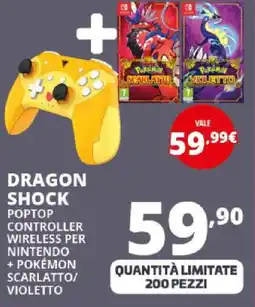 Comet Dragon shock poptop controller wireless per nintendo + pokémon scarlatto/ violetto offerta