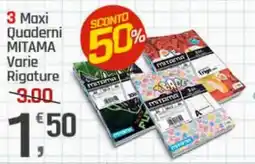 Supermercati Dok 3 Maxi Quaderni MITAMA Varie Rigature offerta