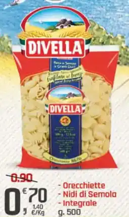 Supermercati Dok DIVELLA Orecchiette Nidi di Semola - Integrale offerta