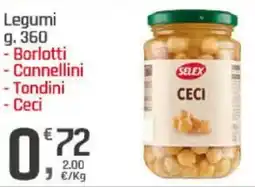 Supermercati Dok Legumi - Borlotti - Cannellini - Tondini - Ceci SELEX offerta