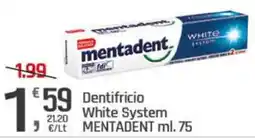 Supermercati Dok Dentifricio White System MENTADENT offerta