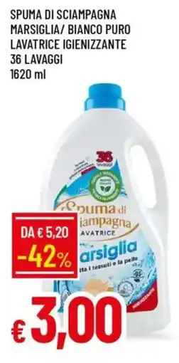 IperFamila Spuma di sciampagna marsiglia/ bianco puro lavatrice igienizzante offerta
