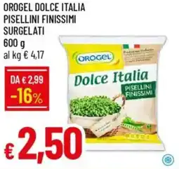 IperFamila Orogel dolce italia pisellini finissimi surgelati offerta