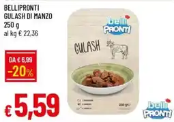 IperFamila Bellipronti gulash di manzo offerta
