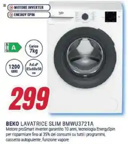 Trony BEKO LAVATRICE SLIM BMWU3721A offerta