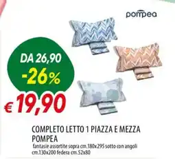 IperFamila Completo letto 1 piazza e mezza POMPEA offerta