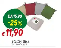 IperFamila 4 cuscini sedia offerta