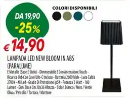 IperFamila Lampada led new bloom in abs (paralume) offerta