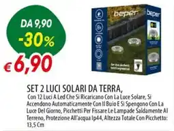 IperFamila Set 2 luci solari da terra offerta