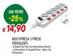 IperFamila Multipresa 5 prese trivalenti offerta