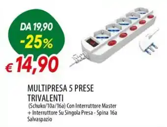 IperFamila Multipresa 5 prese trivalenti offerta
