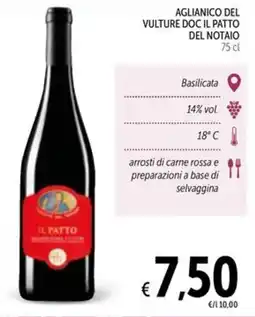 Spazio Conad Aglianico del vulture doc il patto del notaio offerta