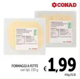 Spazio Conad Formaggi a fette offerta