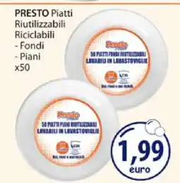 Acqua & Sapone PRESTO Piatti Riutilizzabili Riciclabili offerta