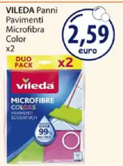Acqua & Sapone VILEDA Panni Pavimenti Microfibra Color x2 offerta