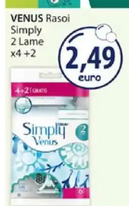Acqua & Sapone VENUS Rasoi Simply 2 Lame x4 +2 offerta