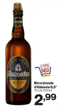 In'S Mercato Birra bionda d'Abbazia 6,5° offerta