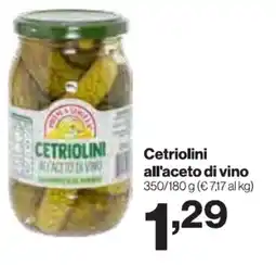 In'S Mercato Cetriolini all'aceto di vino offerta
